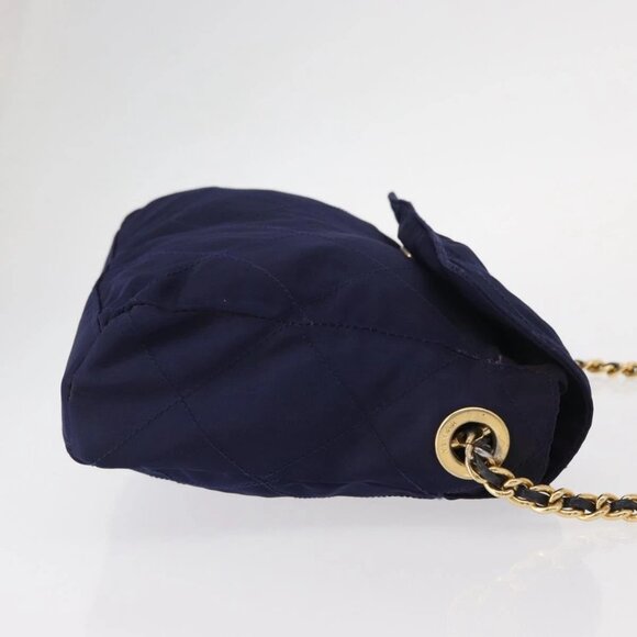 PRADA Chain Shoulder Bag Nylon Purple Gold - Picture 5 of 16